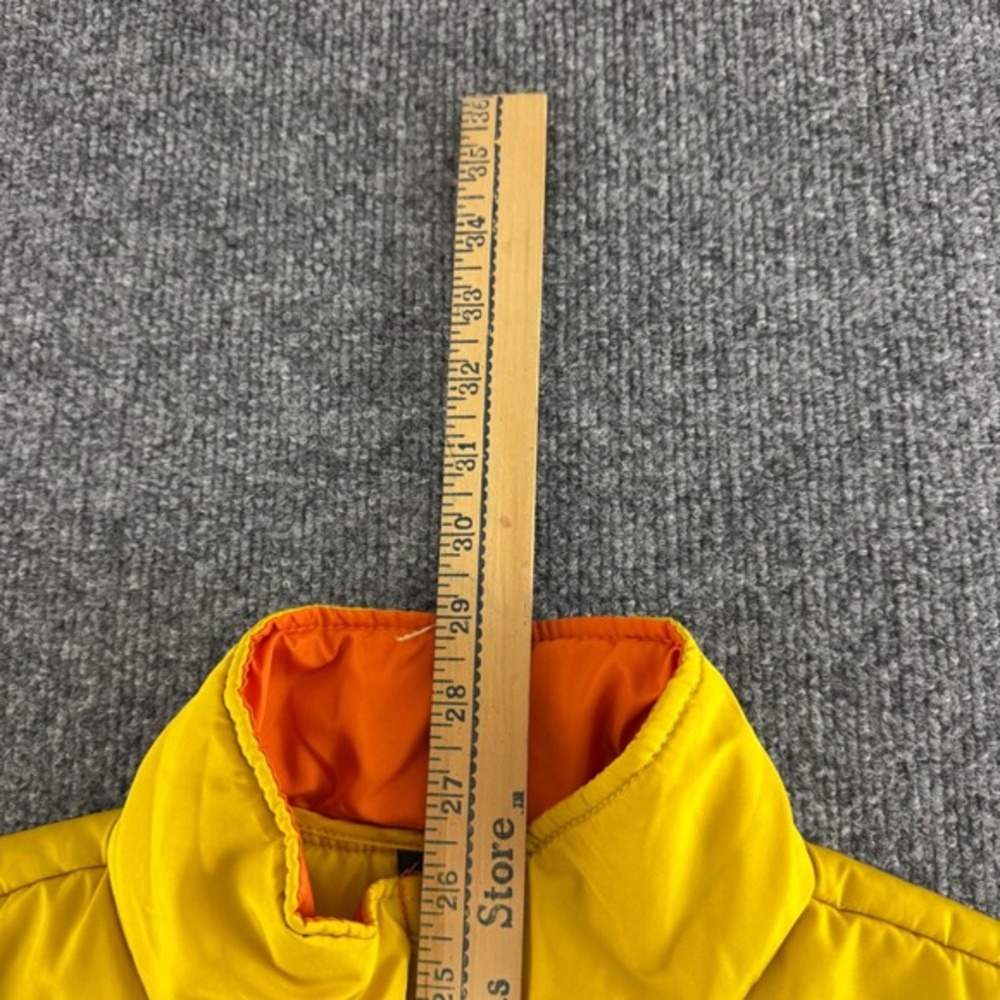 Stranger Things Vest Puffer‎ Sleeveless Jacket Bike Graphic Orange Yellow - M - Picture 9 of 10
